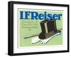Top Hat, Gloves and Cane Ad-null-Framed Art Print