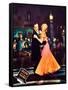 Top Hat, L-R: Fred Astaire, Ginger Rogers on Jumbo Lobbycard, 1935-null-Framed Stretched Canvas