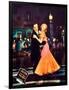 Top Hat, L-R: Fred Astaire, Ginger Rogers on Jumbo Lobbycard, 1935-null-Framed Art Print