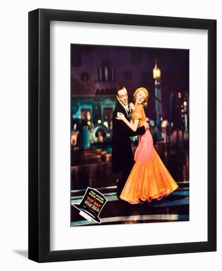 Top Hat, L-R: Fred Astaire, Ginger Rogers on Jumbo Lobbycard, 1935-null-Framed Premium Giclee Print