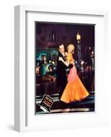 Top Hat, L-R: Fred Astaire, Ginger Rogers on Jumbo Lobbycard, 1935-null-Framed Premium Giclee Print