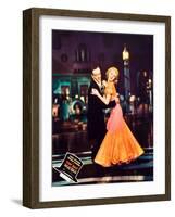 Top Hat, L-R: Fred Astaire, Ginger Rogers on Jumbo Lobbycard, 1935-null-Framed Art Print