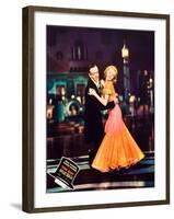 Top Hat, L-R: Fred Astaire, Ginger Rogers on Jumbo Lobbycard, 1935-null-Framed Art Print