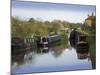 Top Lock, the Tardebigge Flight of Locks, Worcester and Birmingham Canal, Worcestershire-David Hughes-Mounted Photographic Print