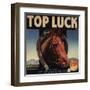 Top Luck Brand - San Fernando, California - Citrus Crate Label-Lantern Press-Framed Art Print