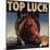 Top Luck Brand - San Fernando, California - Citrus Crate Label-Lantern Press-Mounted Art Print