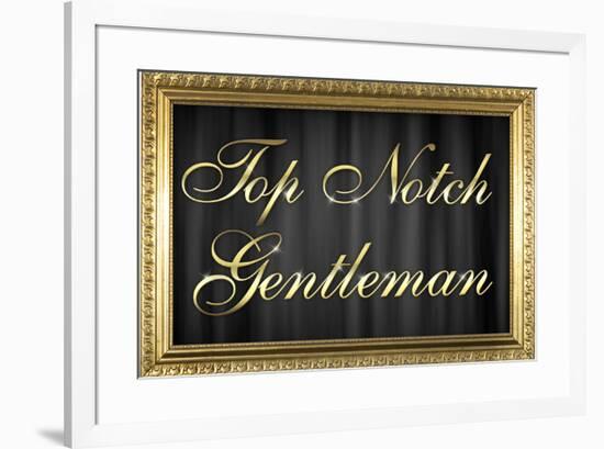 Top Notch Gentleman with Gilded Faux Frame Border-null-Framed Poster