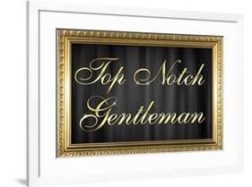 Top Notch Gentleman with Gilded Faux Frame Border-null-Framed Poster