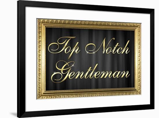 Top Notch Gentleman with Gilded Faux Frame Border-null-Framed Poster