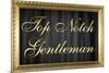 Top Notch Gentleman with Gilded Faux Frame Border-null-Mounted Poster