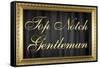Top Notch Gentleman with Gilded Faux Frame Border-null-Framed Stretched Canvas
