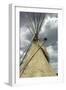 Top of a Tipi Made of Buffalo Hide, Wicoti Living History Lakota Encampment, Black Hills, SD-null-Framed Photographic Print