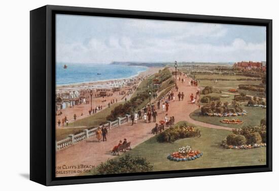 Top of Cliffs and Beach, Gorleston-On-Sea-Alfred Robert Quinton-Framed Stretched Canvas