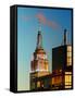 Top of Empire State Building at Blue Nightfall-Philippe Hugonnard-Framed Stretched Canvas