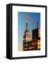 Top of Empire State Building at Blue Nightfall-Philippe Hugonnard-Framed Stretched Canvas