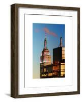 Top of Empire State Building at Blue Nightfall-Philippe Hugonnard-Framed Art Print