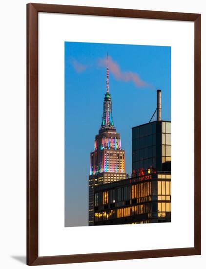 Top of Empire State Building at Nightfall-Philippe Hugonnard-Framed Art Print