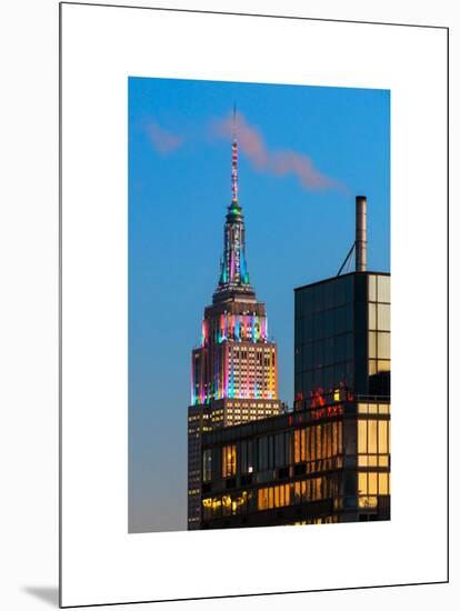 Top of Empire State Building at Nightfall-Philippe Hugonnard-Mounted Art Print
