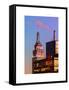 Top of Empire State Building at Pink Nightfall-Philippe Hugonnard-Framed Stretched Canvas