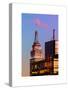 Top of Empire State Building at Pink Nightfall-Philippe Hugonnard-Stretched Canvas