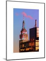 Top of Empire State Building at Pink Nightfall-Philippe Hugonnard-Mounted Art Print