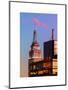 Top of Empire State Building at Pink Nightfall-Philippe Hugonnard-Mounted Art Print