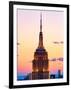 Top of Empire State Building at Pink Sunset, Manhattan, New York, United States-Philippe Hugonnard-Framed Photographic Print