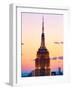 Top of Empire State Building at Pink Sunset, Manhattan, New York, United States-Philippe Hugonnard-Framed Photographic Print