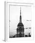 Top of Empire State Building, Manhattan, New York, United States, Black and White Photography-Philippe Hugonnard-Framed Photographic Print