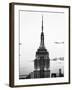 Top of Empire State Building, Manhattan, New York, United States, Black and White Photography-Philippe Hugonnard-Framed Photographic Print