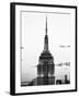 Top of Empire State Building, Manhattan, New York, United States, Black and White Photography-Philippe Hugonnard-Framed Photographic Print