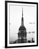 Top of Empire State Building, Manhattan, New York, United States, Black and White Photography-Philippe Hugonnard-Framed Photographic Print