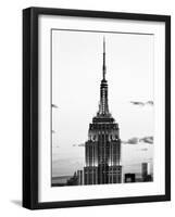 Top of Empire State Building, Manhattan, New York, United States, Black and White Photography-Philippe Hugonnard-Framed Photographic Print