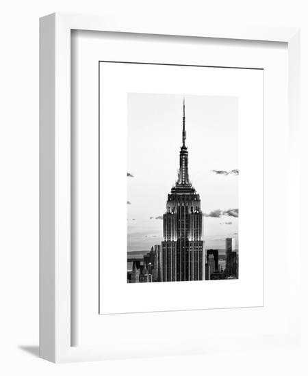 Top of Empire State Building, Manhattan, New York, White Frame, Full Size Photography-Philippe Hugonnard-Framed Art Print