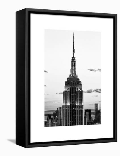 Top of Empire State Building, Manhattan, New York, White Frame, Full Size Photography-Philippe Hugonnard-Framed Stretched Canvas