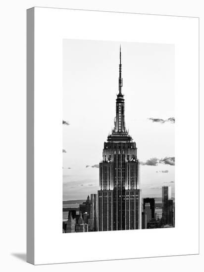 Top of Empire State Building, Manhattan, New York, White Frame, Full Size Photography-Philippe Hugonnard-Stretched Canvas