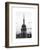 Top of Empire State Building, Manhattan, New York, White Frame, Full Size Photography-Philippe Hugonnard-Framed Art Print