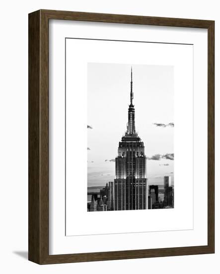 Top of Empire State Building, Manhattan, New York, White Frame, Full Size Photography-Philippe Hugonnard-Framed Art Print