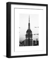 Top of Empire State Building, Manhattan, New York, White Frame, Full Size Photography-Philippe Hugonnard-Framed Art Print