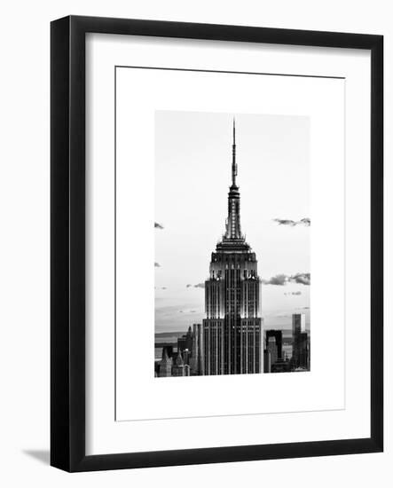 Top of Empire State Building, Manhattan, New York, White Frame, Full Size Photography-Philippe Hugonnard-Framed Art Print