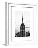 Top of Empire State Building, Manhattan, New York, White Frame, Full Size Photography-Philippe Hugonnard-Framed Art Print