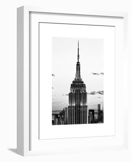 Top of Empire State Building, Manhattan, New York, White Frame, Full Size Photography-Philippe Hugonnard-Framed Art Print