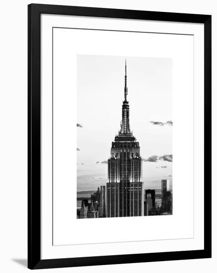 Top of Empire State Building, Manhattan, New York, White Frame, Full Size Photography-Philippe Hugonnard-Framed Art Print