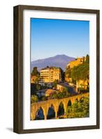 Top of Mount Etna Volcano at Sunrise Rising Above Taormina, Sicily, Italy, Mediterranean, Europe-Matthew Williams-Ellis-Framed Photographic Print