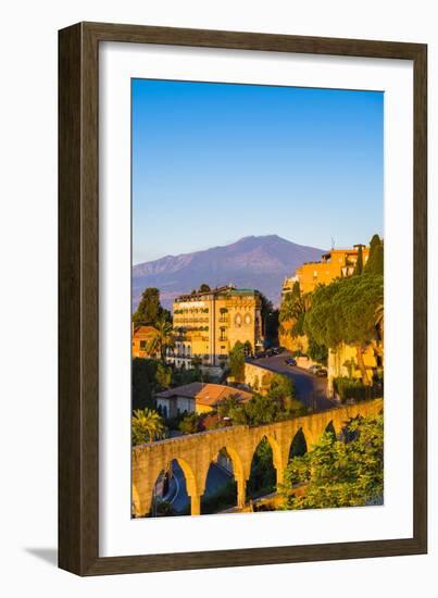 Top of Mount Etna Volcano at Sunrise Rising Above Taormina, Sicily, Italy, Mediterranean, Europe-Matthew Williams-Ellis-Framed Photographic Print