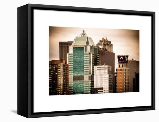 Top of Skyscrapers at Times Square-Philippe Hugonnard-Framed Stretched Canvas