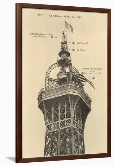 Top of the Eiffel Tower-null-Framed Art Print