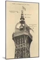 Top of the Eiffel Tower-null-Mounted Art Print