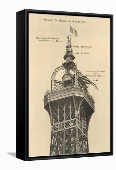 Top of the Eiffel Tower-null-Framed Stretched Canvas