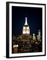 Top of the Empire State Building and One World Trade Center at Sunset, Manhattan, New York, US-Philippe Hugonnard-Framed Premium Photographic Print